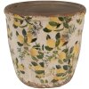 Clayre & Eef 6CE1609M Doniczka do wnętrz beżowo-żółta Ø 14x13 cm