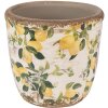 Clayre & Eef 6CE1609XS Doniczka do wnętrz beżowo-żółta Ø 11x10 cm