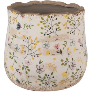 Clayre & Eef 6CE1610M Doniczka beżowo-żółta...