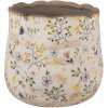 Clayre & Eef 6CE1610M Doniczka beżowo-żółta Ø 18x16 cm ceramiczna styl wiejski