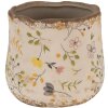 Clayre & Eef 6CE1610XS Doniczka do wnętrz beżowo-żółta Ø 11x10 cm