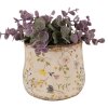 Clayre & Eef 6CE1610XS Doniczka do wnętrz beżowo-żółta Ø 11x10 cm