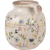 Clayre & Eef 6CE1611M Dzbanek dekoracyjny beżowo-żółty Ø 12x14 cm