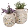 Clayre & Eef 6CE1611M Dzbanek dekoracyjny beżowo-żółty Ø 12x14 cm