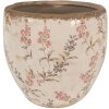 Clayre & Eef 6CE1615L Doniczka do wnętrz beżowo-różowa Ø 18x17 cm