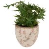 Clayre & Eef 6CE1615L Doniczka do wnętrz beżowo-różowa Ø 18x17 cm