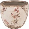 Clayre & Eef 6CE1615S Doniczka do wnętrz beżowo-różowa Ø 13x11 cm