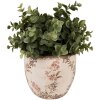 Clayre & Eef 6CE1615S Doniczka do wnętrz beżowo-różowa Ø 13x11 cm