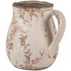 Clayre & Eef 6CE1616M Dzbanek dekoracyjny beżowo-różowy 17x13x16 cm