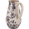Clayre & Eef 6CE1621S Dzbanek dekoracyjny beżowo-niebieski 17x13x22 cm