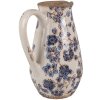 Clayre & Eef 6CE1621S Dzbanek dekoracyjny beżowo-niebieski 17x13x22 cm