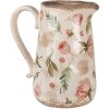 Clayre & Eef 6CE1624L Dzbanek dekoracyjny beżowo-różowy 21x15x23 cm