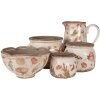Clayre & Eef 6CE1624L Dzbanek dekoracyjny beżowo-różowy 21x15x23 cm
