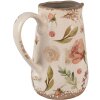 Clayre & Eef 6CE1624M Dzbanek dekoracyjny beżowo-różowy 17x12x18 cm