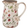 Clayre & Eef 6CE1633M Dzbanek dekoracyjny beżowo-czerwony 17x12x18 cm