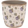 Clayre & Eef 6CE1638L Doniczka do wnętrz beżowo-niebieska Ø 16x16 cm