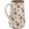 Clayre & Eef 6CE1640L Dzbanek dekoracyjny beżowo-niebieski 21x15x23 cm
