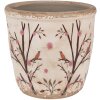 Clayre & Eef 6CE1641M Doniczka do wnętrz beżowo-brązowa Ø 14x13 cm