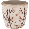 Clayre & Eef 6CE1641S Doniczka do wnętrz beżowo-brązowa Ø 13x12 cm