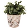 Clayre & Eef 6CE1641S Doniczka do wnętrz beżowo-brązowa Ø 13x12 cm