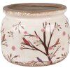 Clayre & Eef 6CE1642L Doniczka do wnętrz beżowo-brązowa Ø 20x15 cm