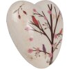 Clayre & Eef 6CE1648 Serce dekoracyjne beżowo-brązowe 12x12x4 cm