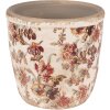 Clayre & Eef 6CE1649S Doniczka do wnętrz beżowo-różowa Ø 13x13 cm