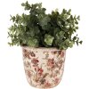 Clayre & Eef 6CE1649S Doniczka do wnętrz beżowo-różowa Ø 13x13 cm