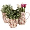 Clayre & Eef 6CE1649S Doniczka do wnętrz beżowo-różowa Ø 13x13 cm