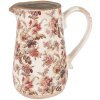 Clayre & Eef 6CE1651M Dzbanek dekoracyjny beżowo-różowy 16x12x18 cm