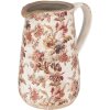 Clayre & Eef 6CE1651M Dzbanek dekoracyjny beżowo-różowy 16x12x18 cm