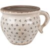 Clayre & Eef 6CE1655M Doniczka do wnętrz beżowo-czarna 17x14x12 cm