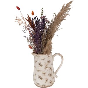 Clayre & Eef 6CE1671L Dzbanek dekoracyjny beżowy 21x15x23 cm