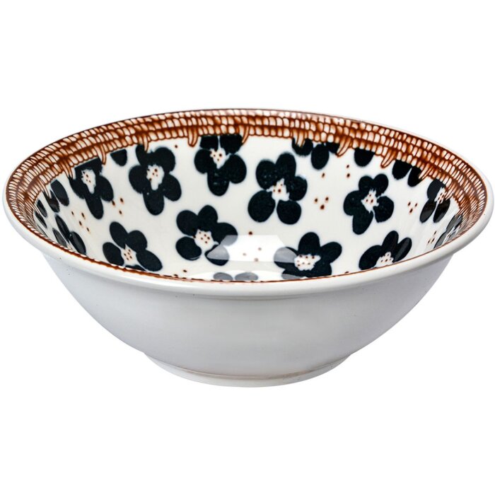 Clayre & Eef 6CEBO0064 Miska na zupę biało-czarna Ø 15x5 cm - 300 ml