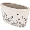Clayre & Eef 6CEFAF0003M Doniczka do wnętrz beżowo-czarna 23x11x11 cm