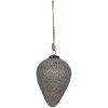 Clayre & Eef 6GL4361L Bombka świąteczna szara Ø 17x26 cm