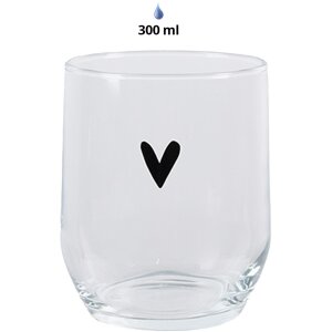 Clayre & Eef 6GL4398 Szklanka do wody przezroczysta 300 ml