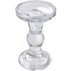 Clayre & Eef 6GL4403 Świecznik Crown Transparent Ø 8x14 cm