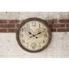 Clayre & Eef 6KL0813 Zegar ścienny brązowo-beżowy Ø 50x5 cm - 1xAA