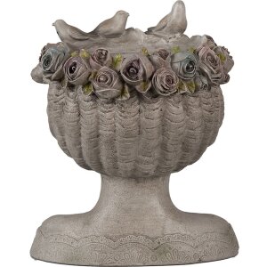 Clayre & Eef 6PR3896 Doniczka do wnętrz szara 22x20x26 cm
