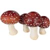 Clayre & Eef 6PR3899 Świecznik Grzyby czerwony, biały 30x17x17 cm