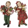 Clayre & Eef 6PR3920 Dekoracja dziecięca czerwona, zielona 7x6x13 - 7x5x13 cm (2 sztuki)