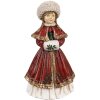 Clayre & Eef 6PR3943 Dekoracja Dziewczynka czerwona 9x7x17 cm