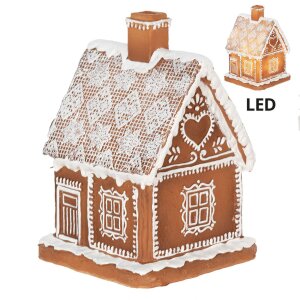 Clayre & Eef 6PR3974 Domek dekoracyjny z LED brązowy...