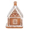 Clayre & Eef 6PR3974 Domek dekoracyjny z LED brązowy 13x13x18 cm- 3xAAA