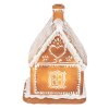 Clayre & Eef 6PR3974 Domek dekoracyjny z LED brązowy 13x13x18 cm- 3xAAA
