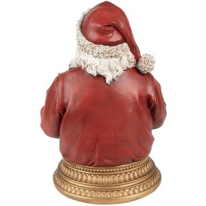 Clayre & Eef 6PR4908 Statuetka dekoracji świątecznej Ojciec Gwiazdka czerwona 22x18x29 cm