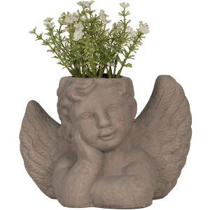 Clayre & Eef 6TE0401S Doniczka do wnętrz Angel Grey 23x13x17 cm