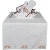 Clayre & Eef BSLC64 Bieżnik na stół beżowo-brązowy 50x140 cm Bawełniany Bunny Country House
