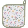 Clayre & Eef CFL45 Podkładka pod garnek biały, zielony 20x20 cm